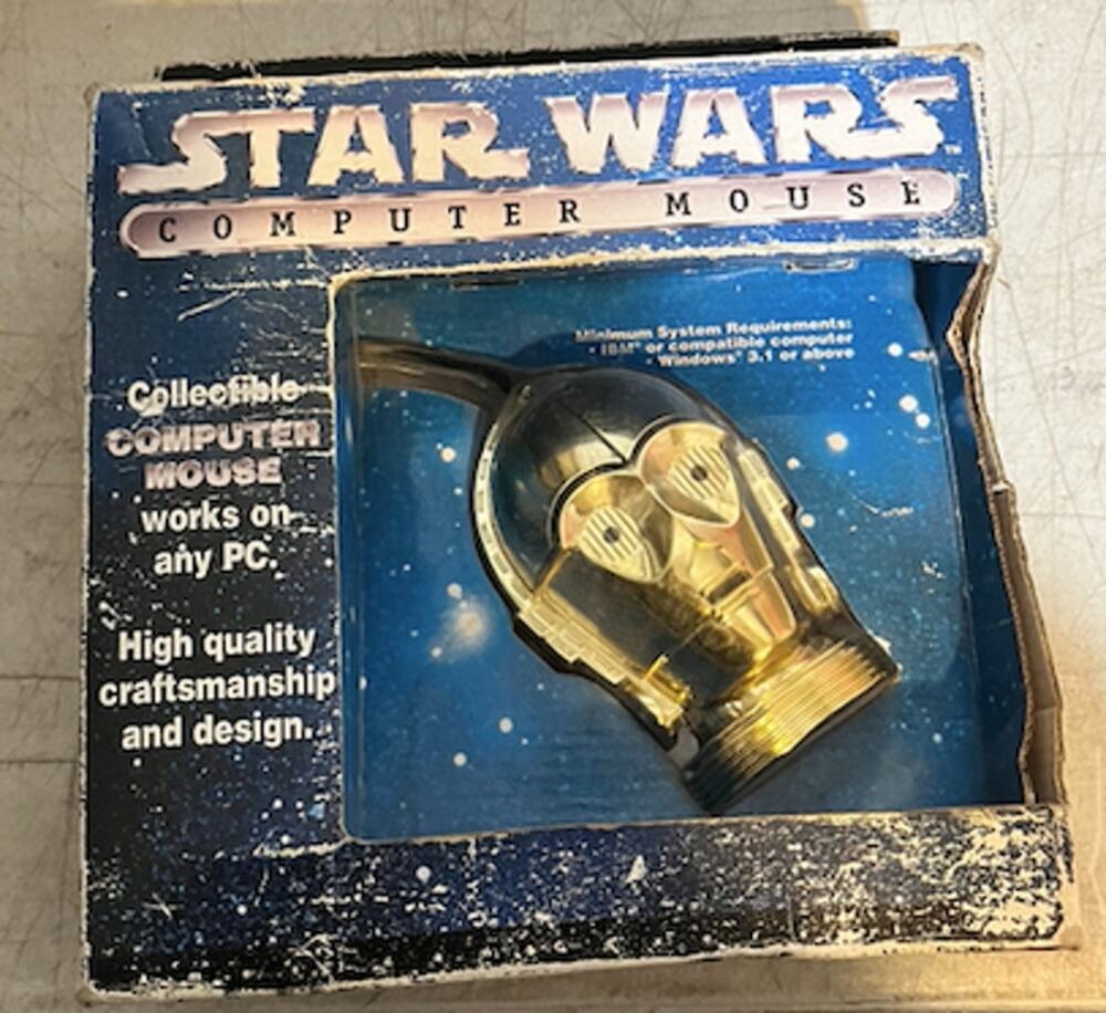 HandStands Star Wars C-3PO Computer Mouse Model 40702 Vintage 1990s w/ Original